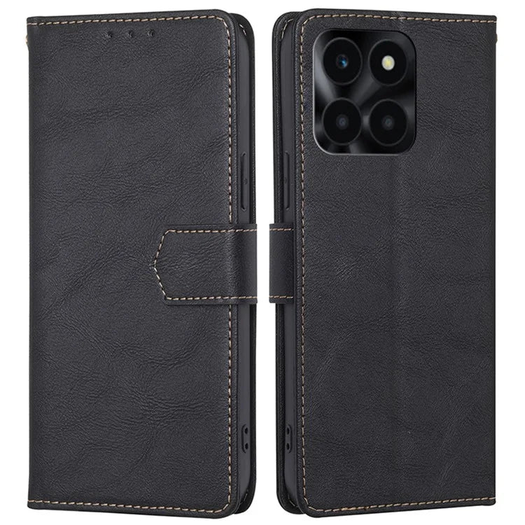 For Honor X6a 4G Case RFID Blocking PU Leather Stand Wallet Cover