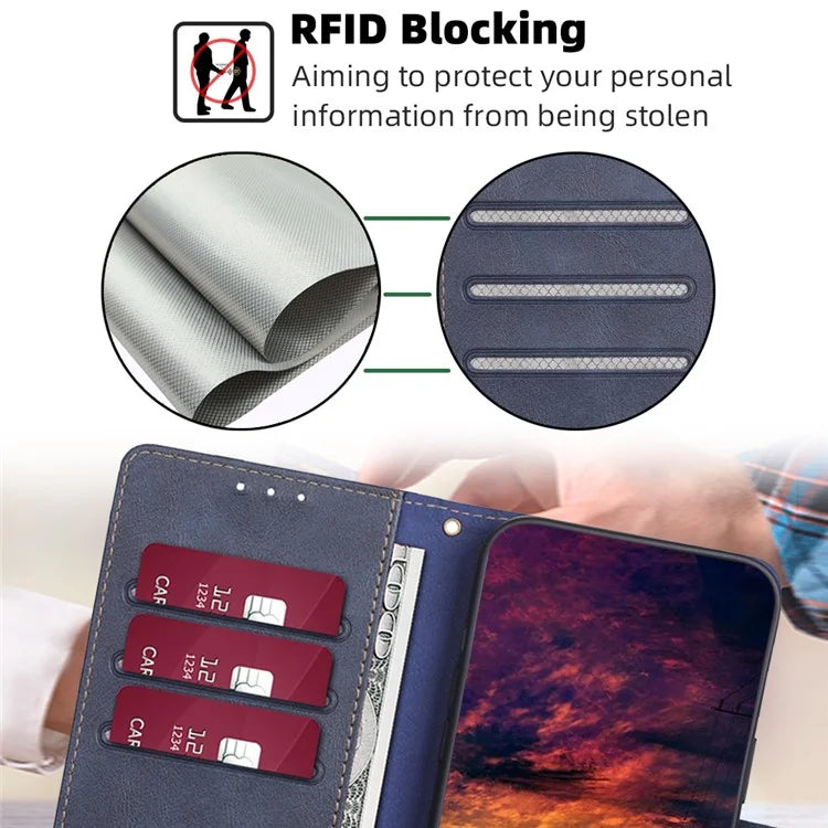 For Samsung Galaxy A05s 4G Case RFID Blocking Wallet Phone Cover