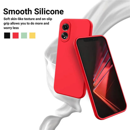 For Honor X5 Plus Case Liquid Silicone Soft Liner Protective Phone Cover with Strap