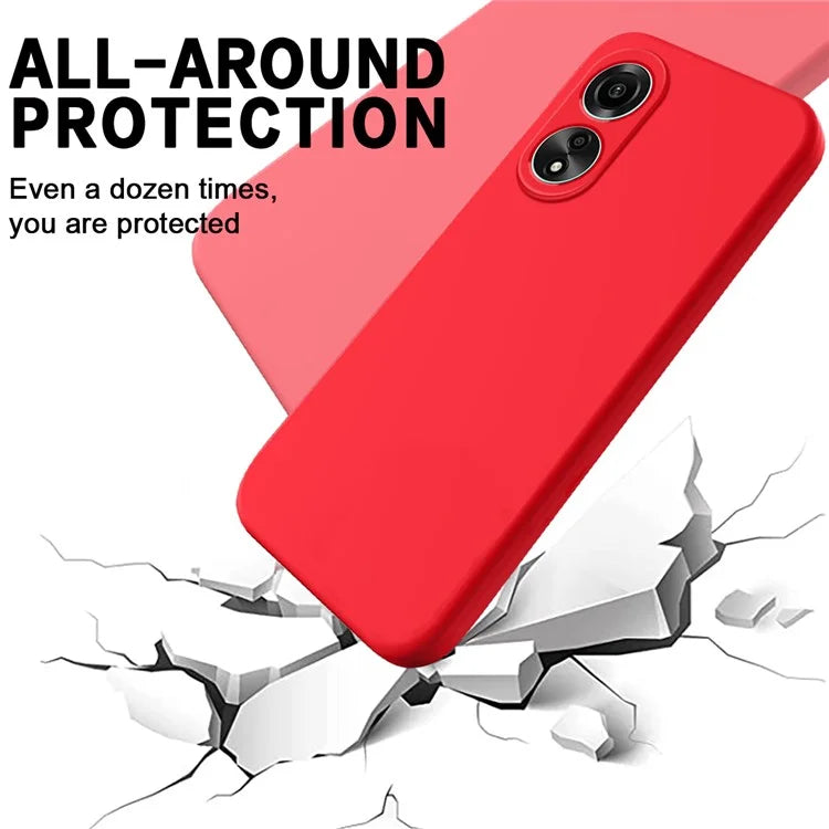 For Honor X5 Plus Case Liquid Silicone Soft Liner Protective Phone Cover with Strap