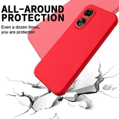 For Honor X5 Plus Case Liquid Silicone Soft Liner Protective Phone Cover with Strap