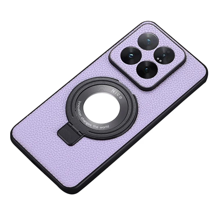 For Xiaomi 14 Pro Magnetic Case PU Leather+TPU Kickstand Phone Cover