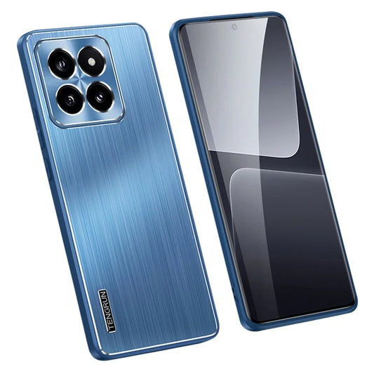 For Xiaomi 14 Case CD Veins Lens Protection Brushed Phone Cover