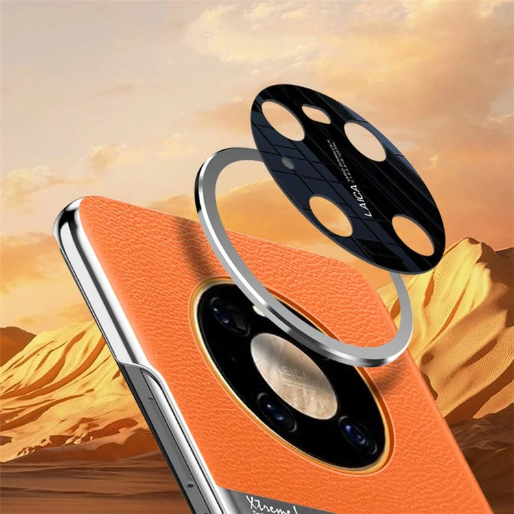For Huawei Mate 40 Case Drop Proof PU Leather Coated PC Protective Phone Cover