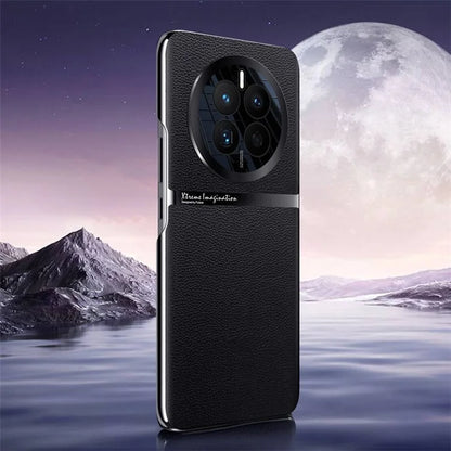 For Huawei Mate 50 4G Case PU Leather Coated Hard PC Fall Proof Phone Cover