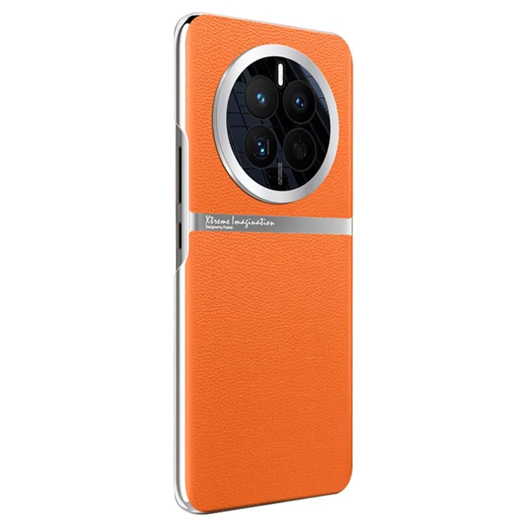 For Huawei Mate 50 4G Case PU Leather Coated Hard PC Fall Proof Phone Cover