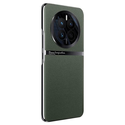 For Huawei Mate 50 4G Case PU Leather Coated Hard PC Fall Proof Phone Cover