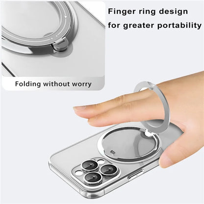 For iPhone 15 Pro Max Case Compatible with MagSafe  PC+TPU Ring Kickstand Phone Shell