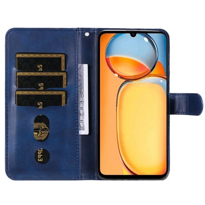 For Xiaomi Redmi 13C 4G / Poco C65 4G Case Calf Texture Leather Flip Cover Zipper Pocket Wallet Phone Case