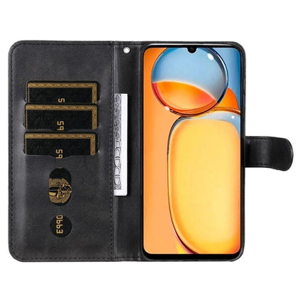 For Xiaomi Redmi 13C 4G / Poco C65 4G Case Calf Texture Leather Flip Cover Zipper Pocket Wallet Phone Case