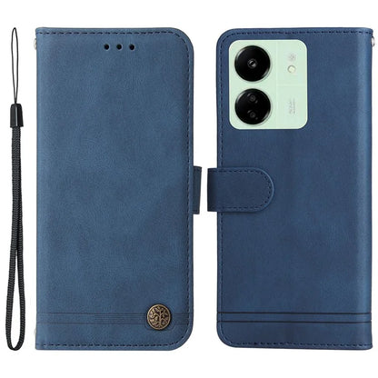 For Xiaomi Redmi 13C 4G / Poco C65 4G Case Skin-touch PU Leather Stand Wallet Shockproof Phone Shell