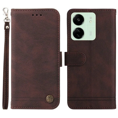 For Xiaomi Redmi 13C 4G / Poco C65 4G Case Skin-touch PU Leather Stand Wallet Shockproof Phone Shell