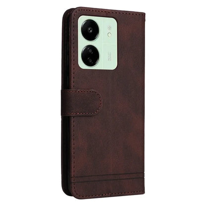 For Xiaomi Redmi 13C 4G / Poco C65 4G Case Skin-touch PU Leather Stand Wallet Shockproof Phone Shell