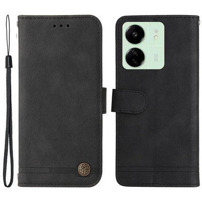 For Xiaomi Redmi 13C 4G / Poco C65 4G Case Skin-touch PU Leather Stand Wallet Shockproof Phone Shell