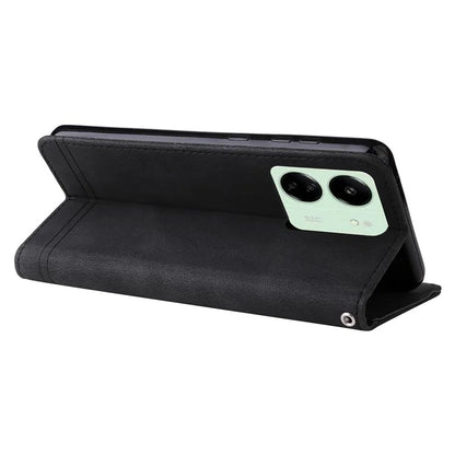 For Xiaomi Redmi 13C 4G / Poco C65 4G Case Skin-touch PU Leather Stand Wallet Shockproof Phone Shell