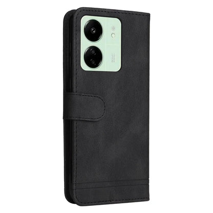 For Xiaomi Redmi 13C 4G / Poco C65 4G Case Skin-touch PU Leather Stand Wallet Shockproof Phone Shell