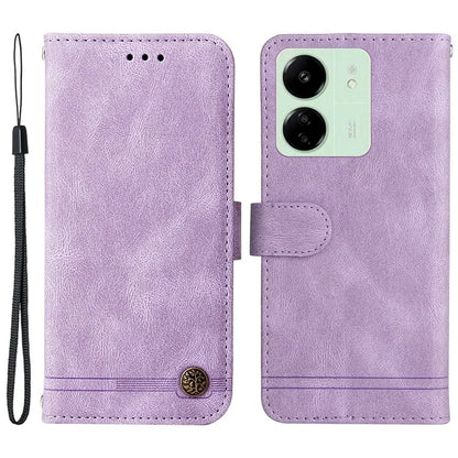 For Xiaomi Redmi 13C 4G / Poco C65 4G Case Skin-touch PU Leather Stand Wallet Shockproof Phone Shell