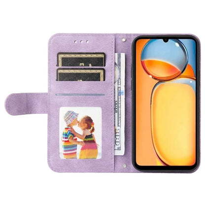 For Xiaomi Redmi 13C 4G / Poco C65 4G Case Skin-touch PU Leather Stand Wallet Shockproof Phone Shell