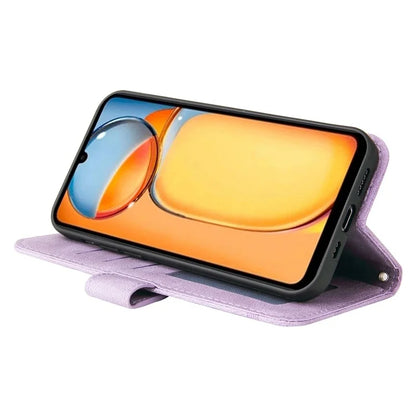 For Xiaomi Redmi 13C 4G / Poco C65 4G Case Skin-touch PU Leather Stand Wallet Shockproof Phone Shell