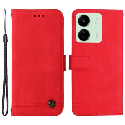 For Xiaomi Redmi 13C 4G / Poco C65 4G Case Skin-touch PU Leather Stand Wallet Shockproof Phone Shell