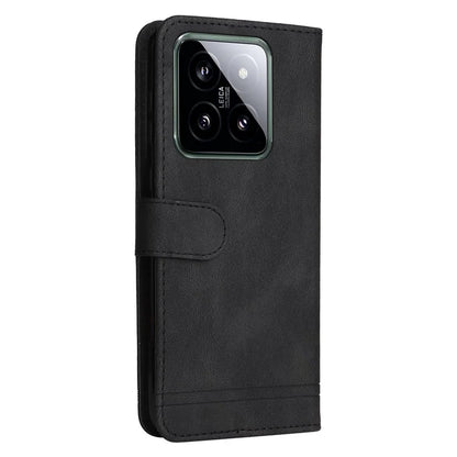 For Xiaomi 14 Phone Shell Imprinted Skin-touch PU Leather Stand Wallet Mobile Case