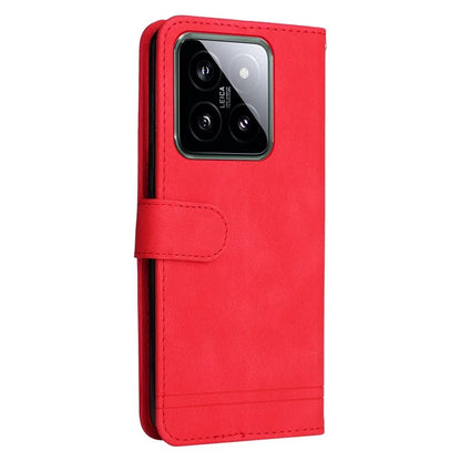 For Xiaomi 14 Phone Shell Imprinted Skin-touch PU Leather Stand Wallet Mobile Case
