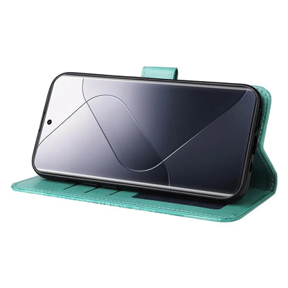 For Xiaomi 14 Pro Case PU Leather Stand Wallet Sunflower Pattern Phone Cover