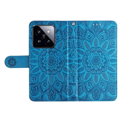 For Xiaomi 14 Pro Case PU Leather Stand Wallet Sunflower Pattern Phone Cover