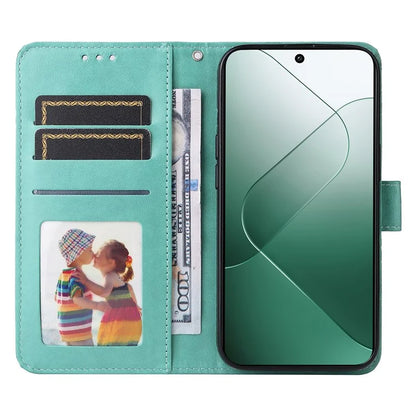 For Xiaomi 14 Case Stand Wallet Shockproof PU Leather Smartphone Cover