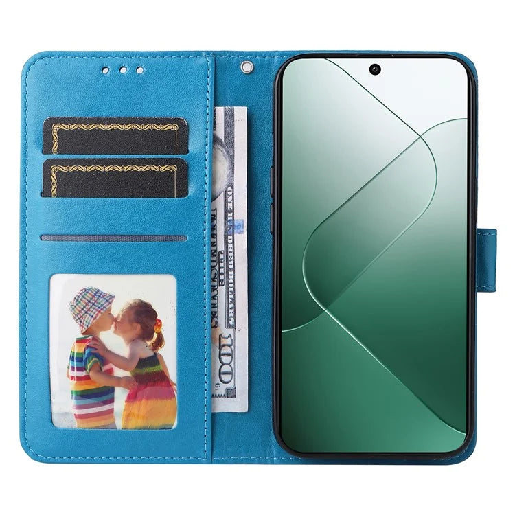 For Xiaomi 14 Case Stand Wallet Shockproof PU Leather Smartphone Cover