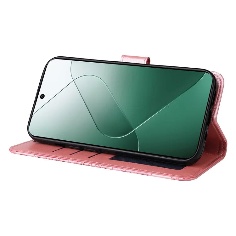 For Xiaomi 14 Case Stand Wallet Shockproof PU Leather Smartphone Cover