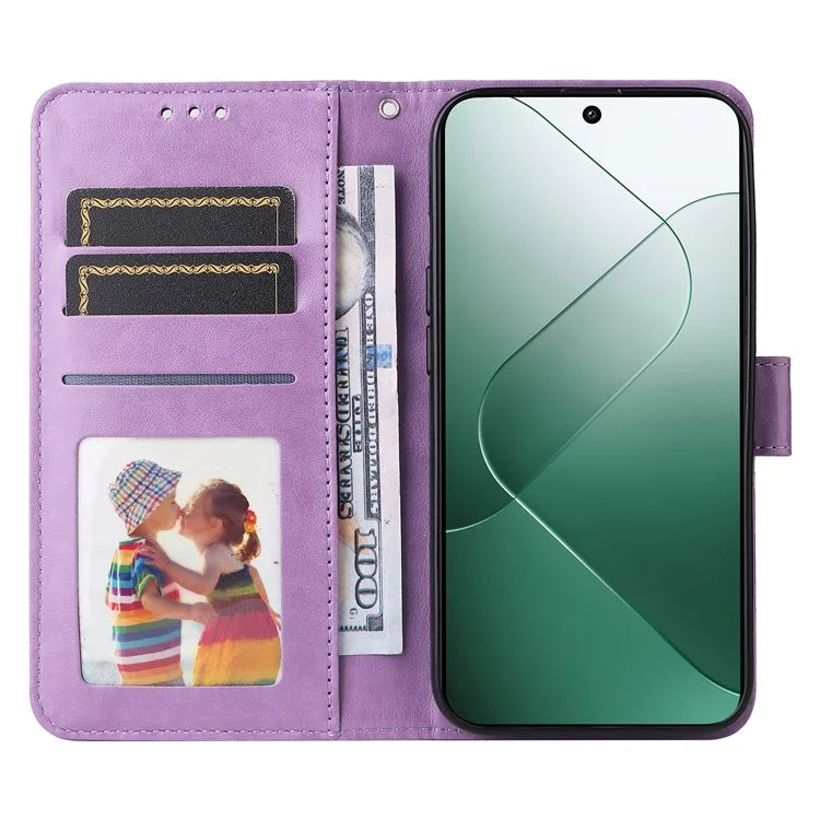 For Xiaomi 14 Case Stand Wallet Shockproof PU Leather Smartphone Cover