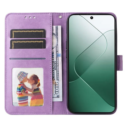 For Xiaomi 14 Case Stand Wallet Shockproof PU Leather Smartphone Cover