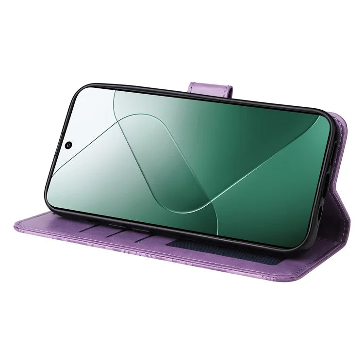 For Xiaomi 14 Case Stand Wallet Shockproof PU Leather Smartphone Cover