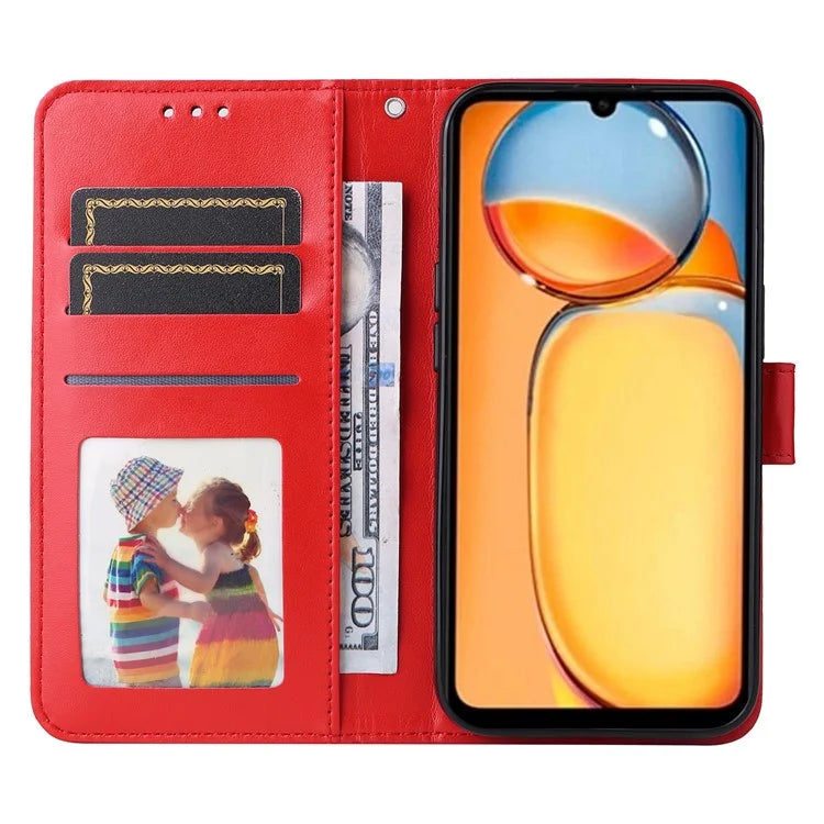 For Xiaomi Redmi 13C 4G / Poco C65 4G Phone Case Anti-fall PU Leather Stand Wallet Cover