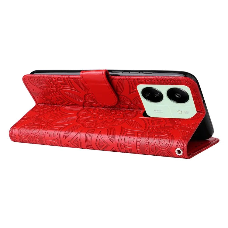 For Xiaomi Redmi 13C 4G / Poco C65 4G Phone Case Anti-fall PU Leather Stand Wallet Cover