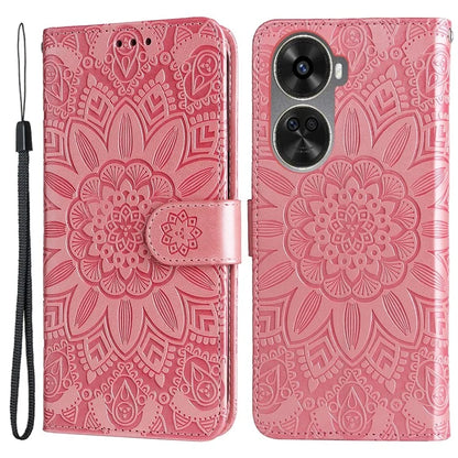 For Huawei nova 11 SE Case Sunflower Imprinted PU Leather Wallet Cover