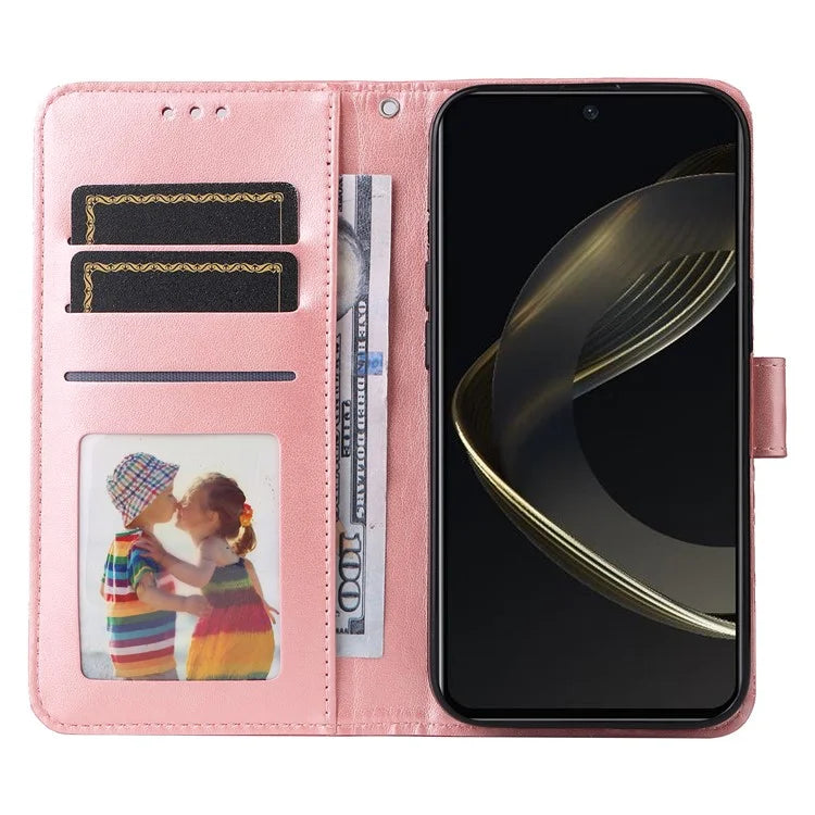 For Huawei nova 11 SE Case Sunflower Imprinted PU Leather Wallet Cover