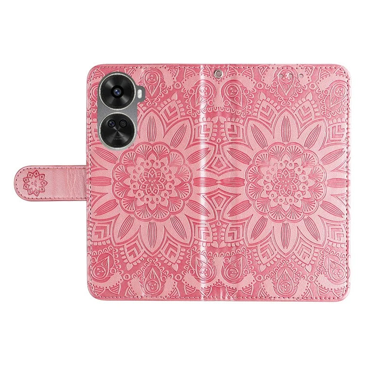 For Huawei nova 11 SE Case Sunflower Imprinted PU Leather Wallet Cover