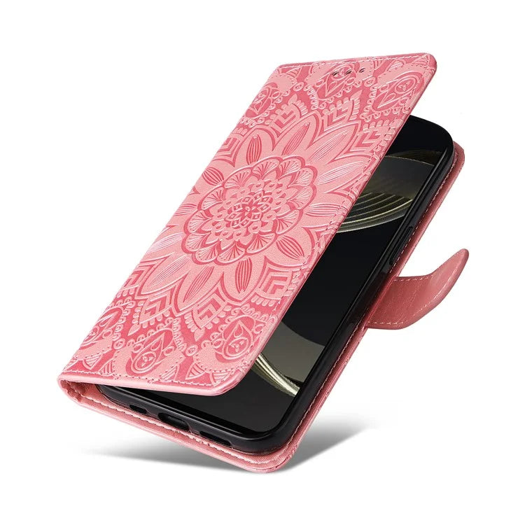 For Huawei nova 11 SE Case Sunflower Imprinted PU Leather Wallet Cover