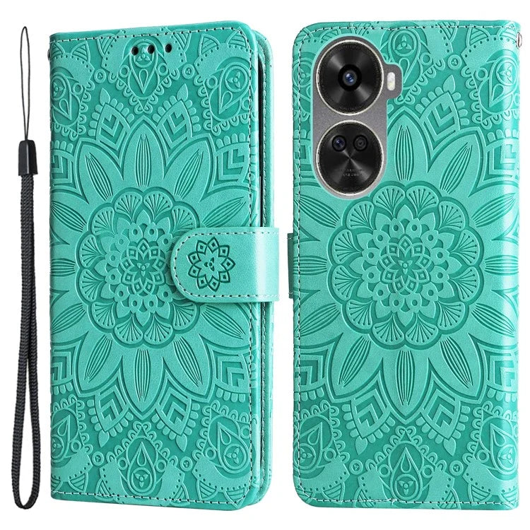 For Huawei nova 11 SE Case Sunflower Imprinted PU Leather Wallet Cover