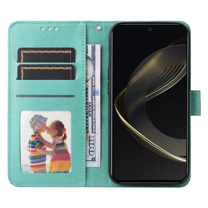 For Huawei nova 11 SE Case Sunflower Imprinted PU Leather Wallet Cover