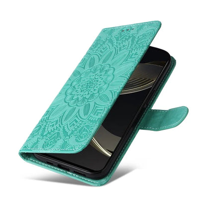 For Huawei nova 11 SE Case Sunflower Imprinted PU Leather Wallet Cover