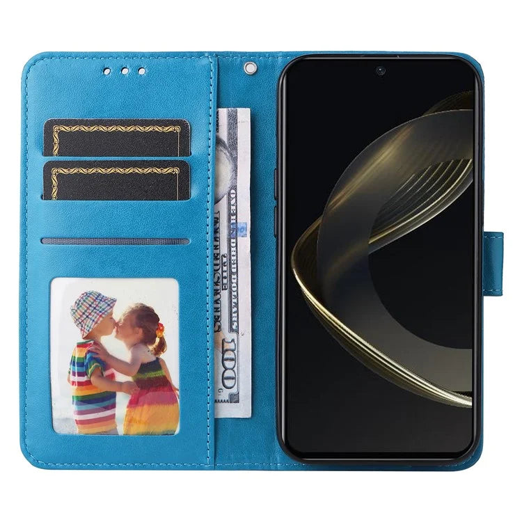 For Huawei nova 11 SE Case Sunflower Imprinted PU Leather Wallet Cover
