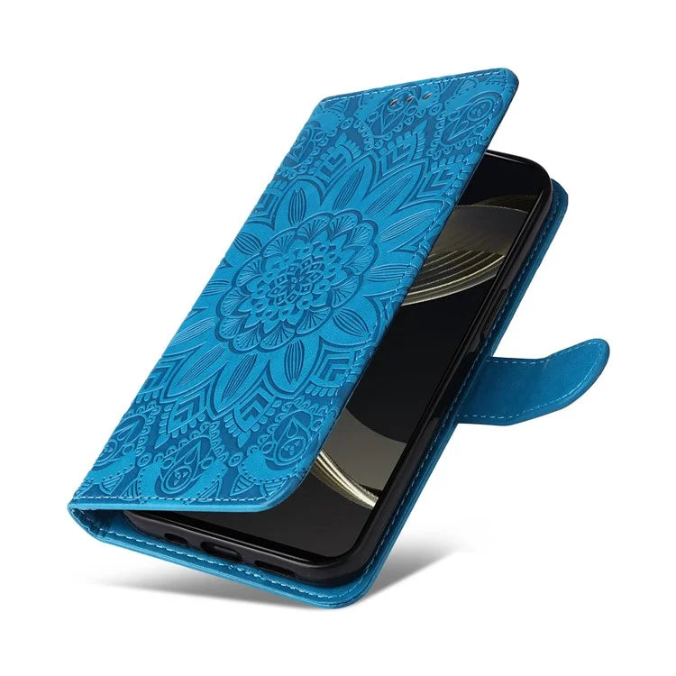 For Huawei nova 11 SE Case Sunflower Imprinted PU Leather Wallet Cover