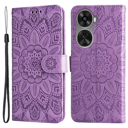 For Huawei nova 11 SE Case Sunflower Imprinted PU Leather Wallet Cover
