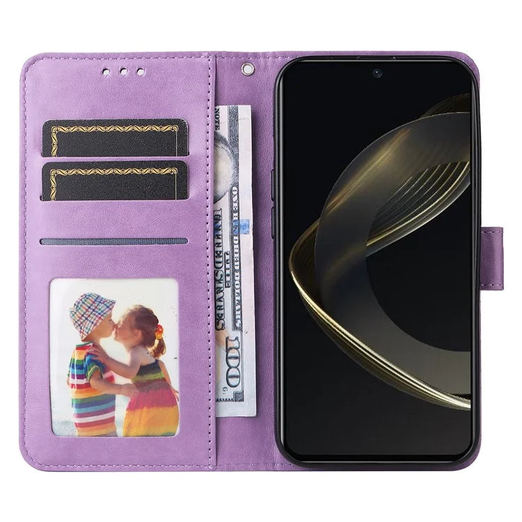 For Huawei nova 11 SE Case Sunflower Imprinted PU Leather Wallet Cover