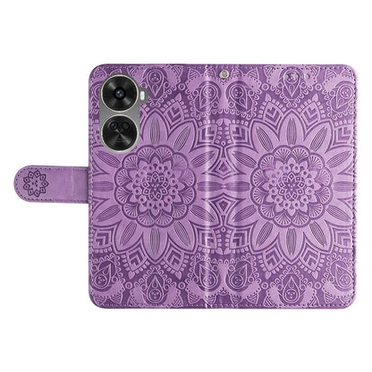 For Huawei nova 11 SE Case Sunflower Imprinted PU Leather Wallet Cover