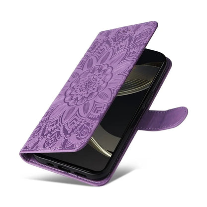 For Huawei nova 11 SE Case Sunflower Imprinted PU Leather Wallet Cover