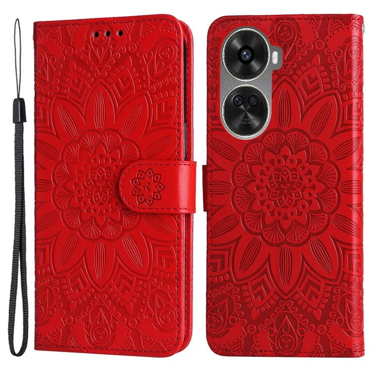 For Huawei nova 11 SE Case Sunflower Imprinted PU Leather Wallet Cover